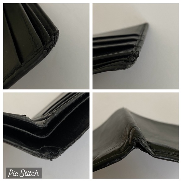 Gucci Made in Italy Black Leather Silver Interlock G Logo Bi-fold Men's Wallet - Picture 13 of 13